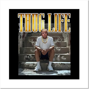 President Thug Life Viral Preppy Edgy, The Golden Thug Life, 80s TV Sitcom Posters and Art